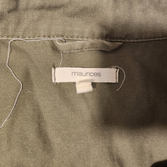 Army green jacket with pink floral pattern - Picture 4 of 5